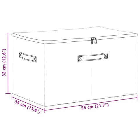 VidaXL Skrzynia do przechowywania 2 pcs Szary 55 x 35 x 32 cm Włóknina