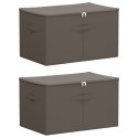 VidaXL Skrzynia do przechowywania 2 pcs Szary 60 x 43 x 35 cm Włóknina