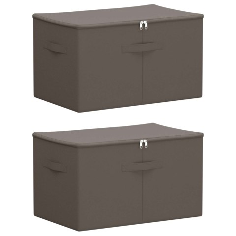 VidaXL Skrzynia do przechowywania 2 pcs Szary 60 x 43 x 35 cm Włóknina