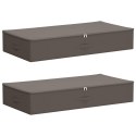 VidaXL Skrzynia do przechowywania 2 pcs Szary 90 x 48 x 15 cm Włóknina