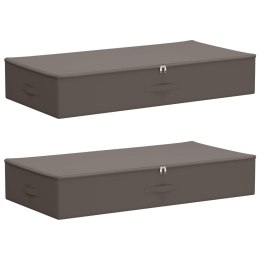 VidaXL Skrzynia do przechowywania 2 pcs Szary 90 x 48 x 15 cm Włóknina
