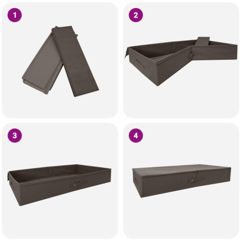 VidaXL Skrzynia do przechowywania 2 pcs Szary 90 x 48 x 15 cm Włóknina