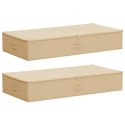 VidaXL Skrzynia do przechowywania 2 pcs kremowy 100 x 50 x 18 cm