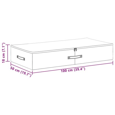 VidaXL Skrzynia do przechowywania 2 pcs kremowy 100 x 50 x 18 cm
