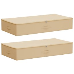 VidaXL Skrzynia do przechowywania 2 pcs kremowy 90 x 48 x 15 cm
