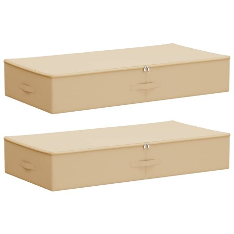VidaXL Skrzynia do przechowywania 2 pcs kremowy 90 x 48 x 15 cm