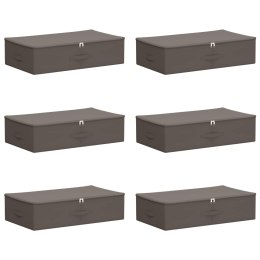 VidaXL Skrzynia do przechowywania 6 pcs Szary 70 x 40 x 18 cm Włóknina