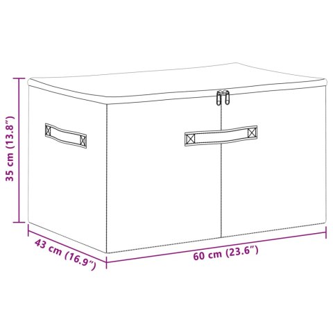 VidaXL Skrzynia do przechowywania 6 pcs antracytowy 60 x 43 x 35 cm