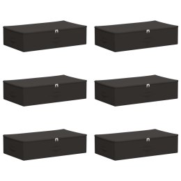 VidaXL Skrzynia do przechowywania 6 pcs antracytowy 70 x 40 x 18 cm