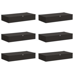 VidaXL Skrzynia do przechowywania 6 pcs antracytowy 90 x 48 x 15 cm