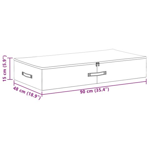 VidaXL Skrzynia do przechowywania 6 pcs antracytowy 90 x 48 x 15 cm