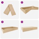 VidaXL Skrzynia do przechowywania 6 pcs kremowy 100 x 50 x 18 cm
