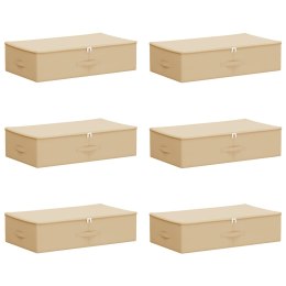 VidaXL Skrzynia do przechowywania 6 pcs kremowy 70 x 40 x 18 cm