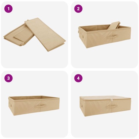 VidaXL Skrzynia do przechowywania 6 pcs kremowy 70 x 40 x 18 cm