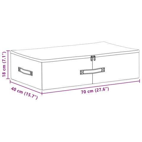 VidaXL Skrzynia do przechowywania 6 pcs kremowy 70 x 40 x 18 cm