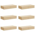 VidaXL Skrzynia do przechowywania 6 pcs kremowy 90 x 48 x 15 cm