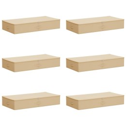 VidaXL Skrzynia do przechowywania 6 pcs kremowy 90 x 48 x 15 cm