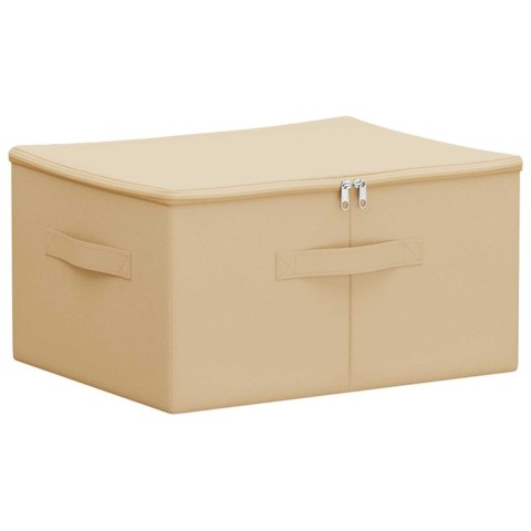 VidaXL Skrzynia do przechowywania kremowy 43 x 34 x 23 cm Włóknina