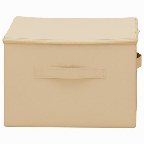 VidaXL Skrzynia do przechowywania kremowy 43 x 34 x 23 cm Włóknina
