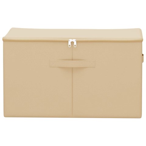 VidaXL Skrzynia do przechowywania kremowy 55 x 35 x 32 cm Włóknina