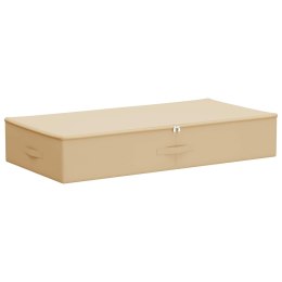 VidaXL Skrzynia do przechowywania kremowy 90 x 48 x 15 cm Włóknina