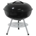 VidaXL Grill węglowy Czarny 36,5 x 36,5 x 40 cm