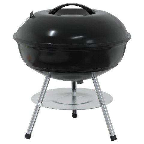 VidaXL Grill węglowy Czarny 36,5 x 36,5 x 40 cm