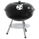 VidaXL Grill węglowy Czarny 36,5 x 36,5 x 40 cm