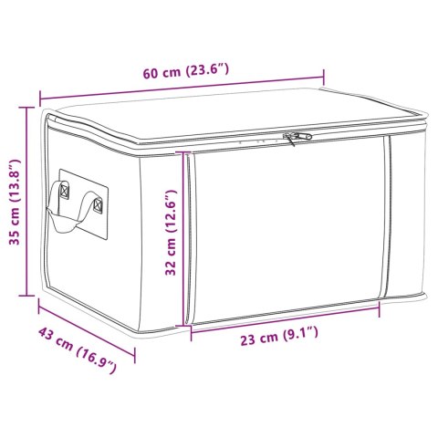 VidaXL Pojemnik na przechowywanie z przezroczystym bocznym oknem 2 pcs