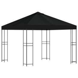 VidaXL Altana 3 x 3 m Czarny Poliester i Stal 190 gsm