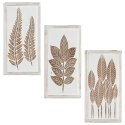 VidaXL Dekoracja artystyczna 3 pcs Brązowy i biały 40 x 40 x 1,5 cm