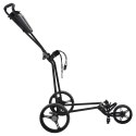 VidaXL Wózek golfowy Czarny 95 x 60 x 130 cm Żelazo