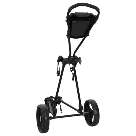 VidaXL Wózek golfowy Czarny 95 x 60 x 130 cm Żelazo