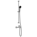 VidaXL Zestaw Główicy Prysznicowej Czarny 150 cm Stal nierdzewna