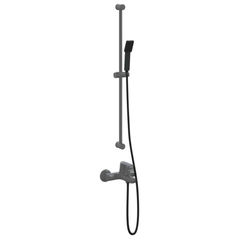VidaXL Zestaw Główicy Prysznicowej Czarny 150 cm Stal nierdzewna