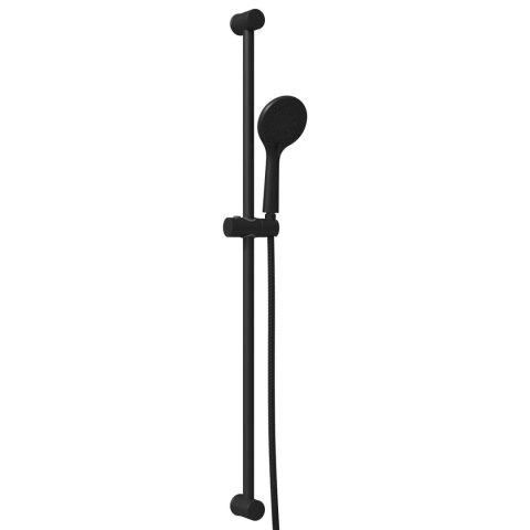 VidaXL Zestaw systemu prysznicowego Czarny 101 cm Stal nierdzewna