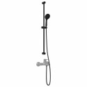 VidaXL Zestaw systemu prysznicowego Czarny 101 cm Stal nierdzewna