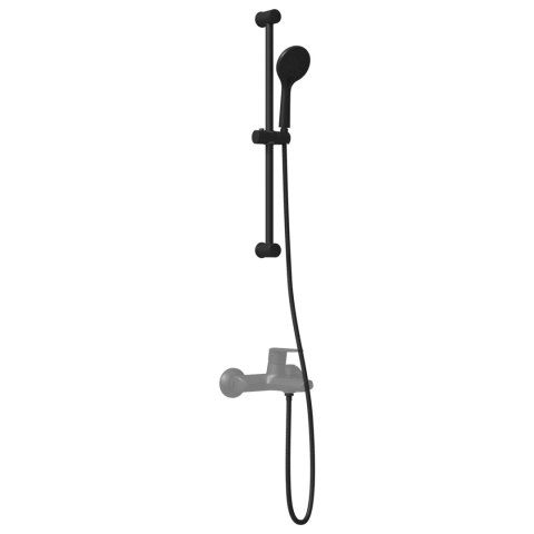 VidaXL Zestaw systemu prysznicowego Czarny 71 cm Stal nierdzewna