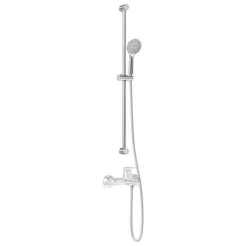VidaXL Zestaw systemu prysznicowego chromowany 101 cm Stal nierdzewna