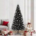 VidaXL Choinka z 300 diodami LED z podstawą Czarny 210 cm PVC