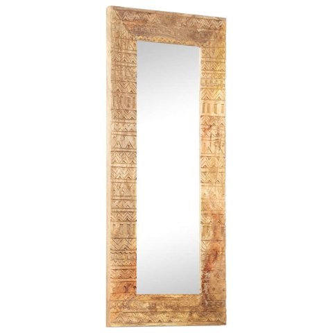 VidaXL Lustro w ręcznie rzeźbionej ramie, 110x50x2,5 cm, drewno mango