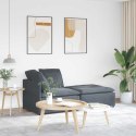 VidaXL Sofa modułowa z podnóżkiem i poduszkami aksamitna ciemnoszara