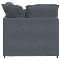 VidaXL Sofa modułowa z podnóżkiem i poduszkami aksamitna ciemnoszara