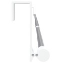 VidaXL Karnisze, 2 szt., biało-srebrne, 90-135 cm, aluminium