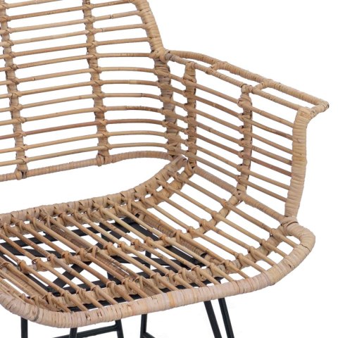 VidaXL Krzesło jadalniane 2 pcs Naturalny 44 x 44 x 74 cm