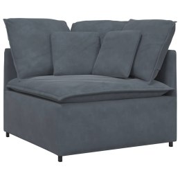 VidaXL Modułowy Narożnik Sofa z Poduszkami Ciemnoszary 100 cm