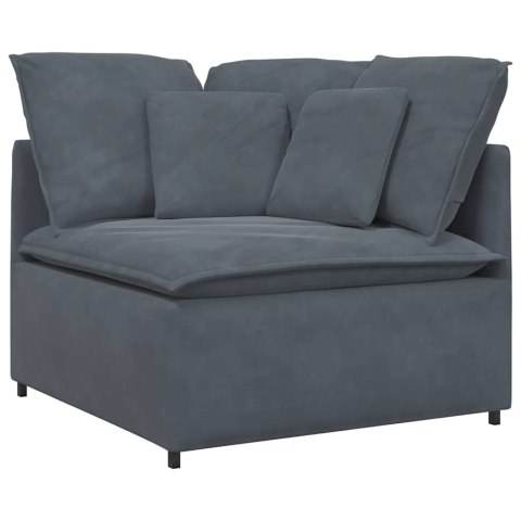 VidaXL Modułowy Narożnik Sofa z Poduszkami Ciemnoszary 100 cm