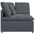 VidaXL Modułowy Narożnik Sofa z Poduszkami Ciemnoszary 100 cm