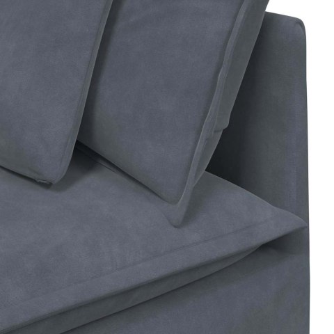 VidaXL Modułowy Narożnik Sofa z Poduszkami Ciemnoszary 100 cm