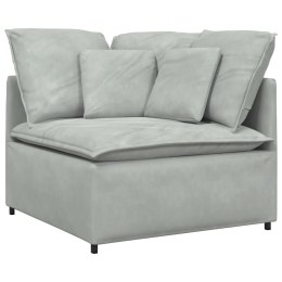 VidaXL Modułowy Narożnik Sofa z Poduszkami Jasnoszary 100 cm